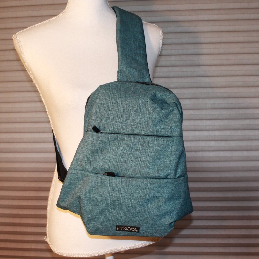 Fitkicks Teal Latitude Active Lifestyle Sling Bag Backpack - Right or Left - EUC